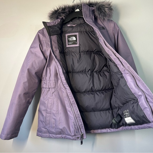 Girls the north face greenland 550 parka size XL 18 purple - Picture 5 of 7